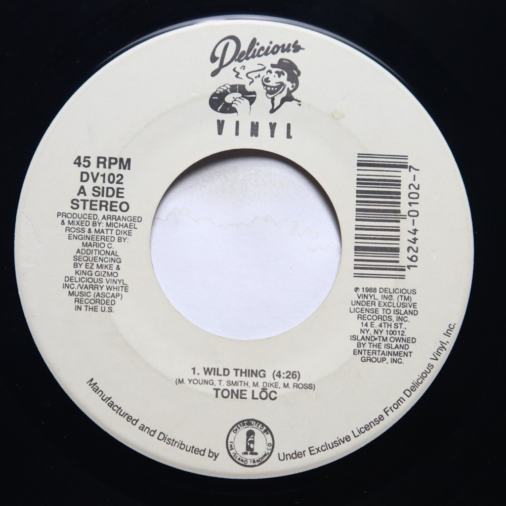 TONE LOC - WILD THING / LOC'ED AFTER DARK -‎ RAP 45  *PROMO*